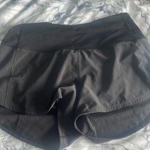 These are lulu shorts. Size 4 black. Only worn once.